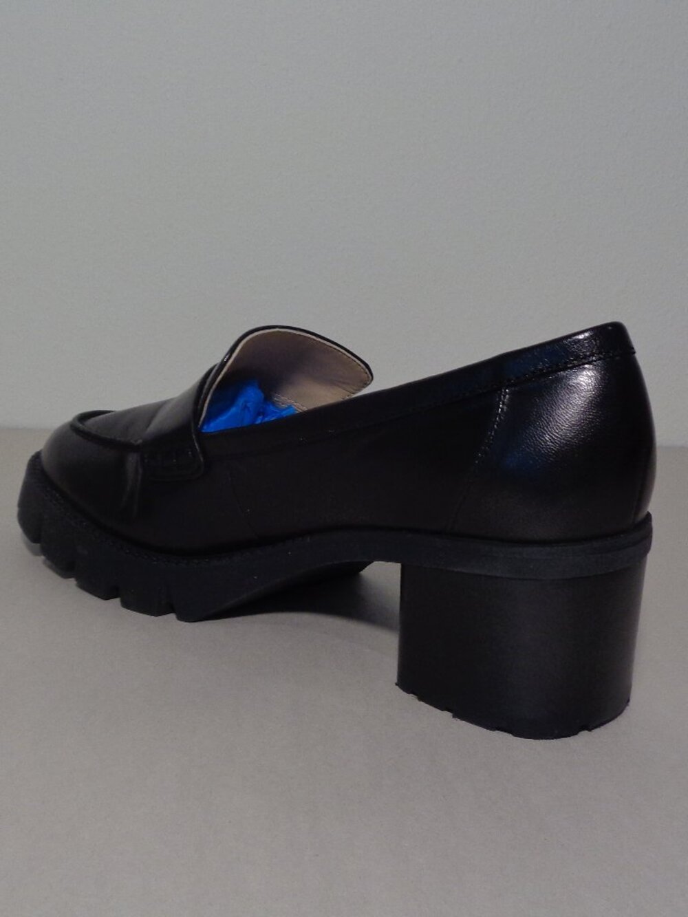 Coach Size 7.5 M / CORA LEATHER / Black / Heeled Penny Loafers Women's Shoes - Picture 9 of 16